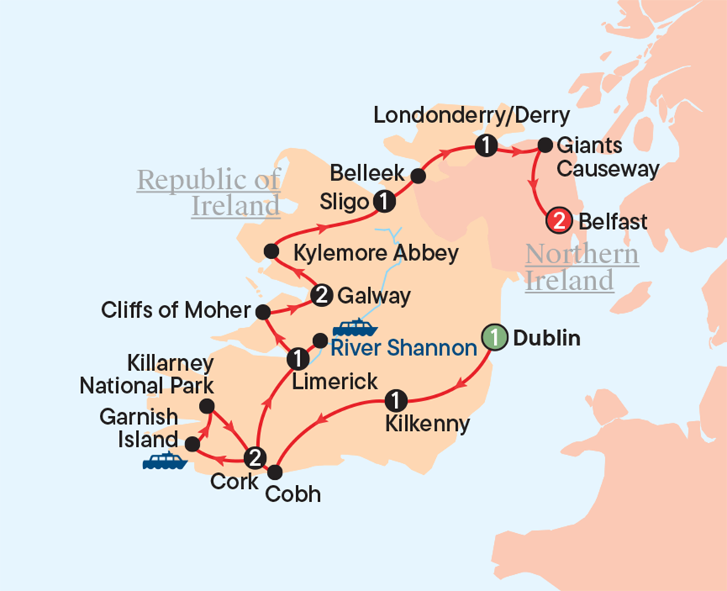 Map - A Tale of Two Irelands